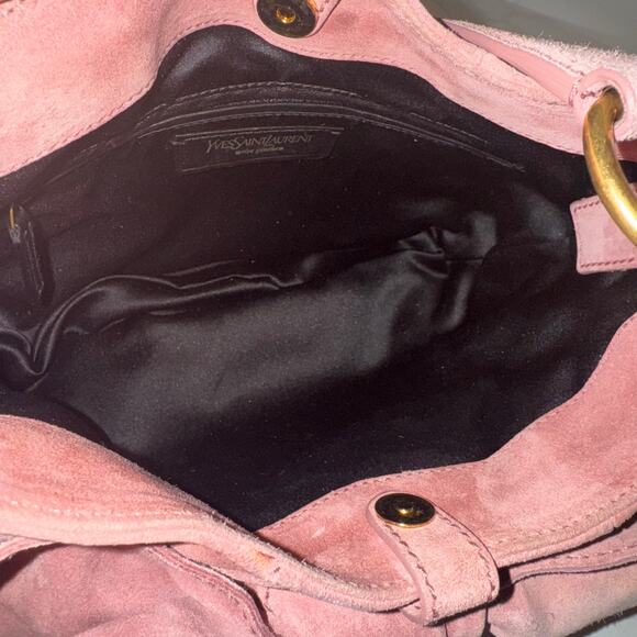 Saint Laurent Suede Bow Shoulder Bag - Picture 11 of 12